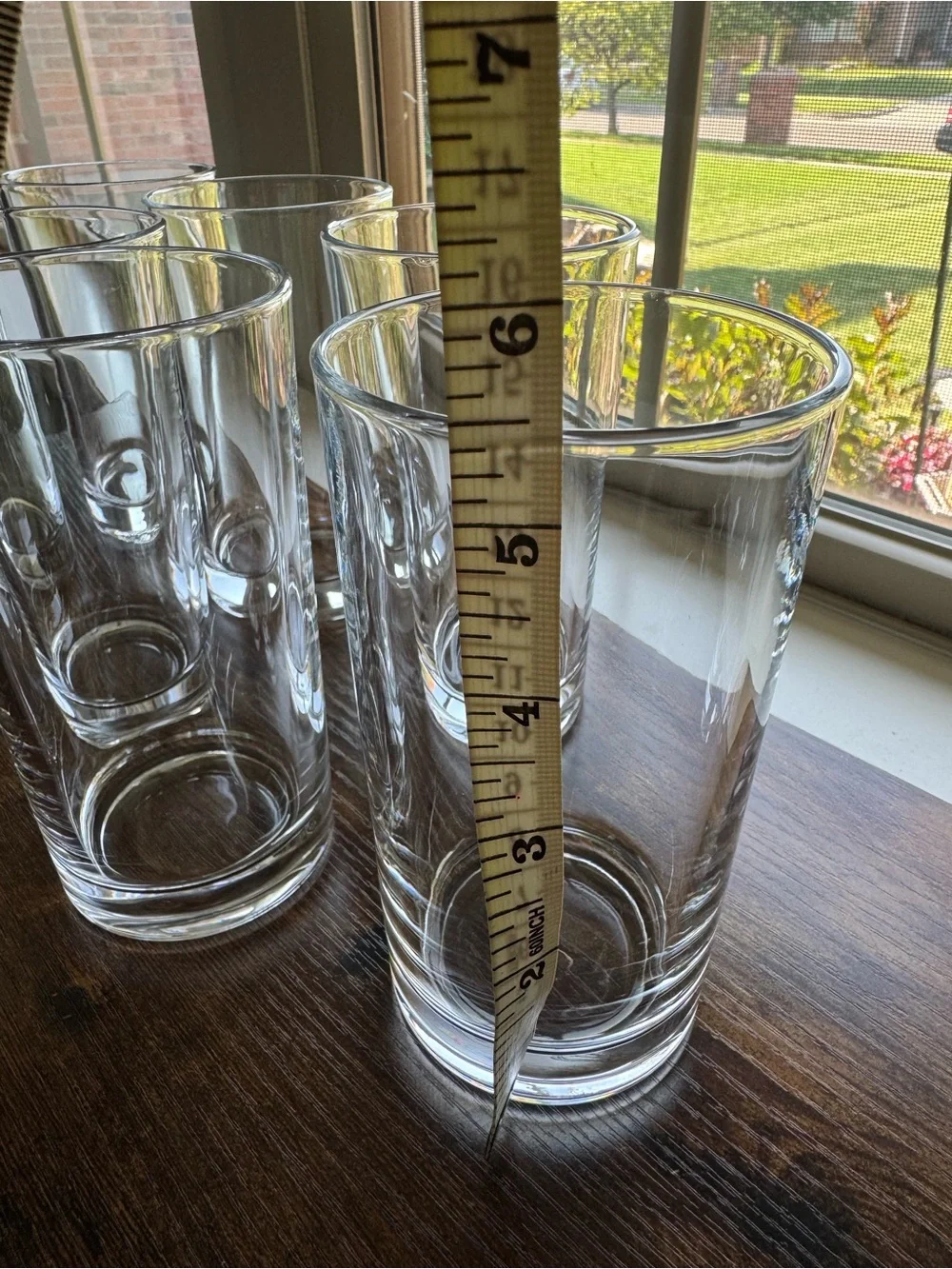 Member's Mark Set of 8 Clear Glass Drinking Glasses / Highball Tumblers (6.25